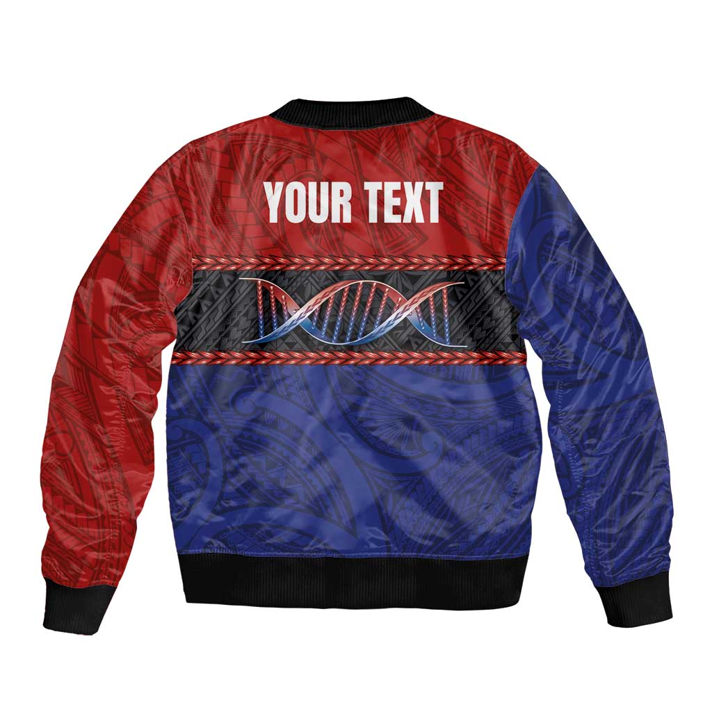 Personalised Samoan DNA-Proud of Samoa Bomber Jacket Polynesian Patterns - Polynesian Pride