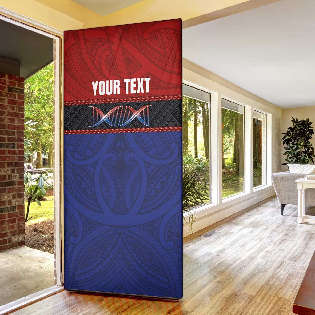 Personalised Samoan DNA-Proud of Samoa Door Cover Polynesian Patterns - Polynesian Pride