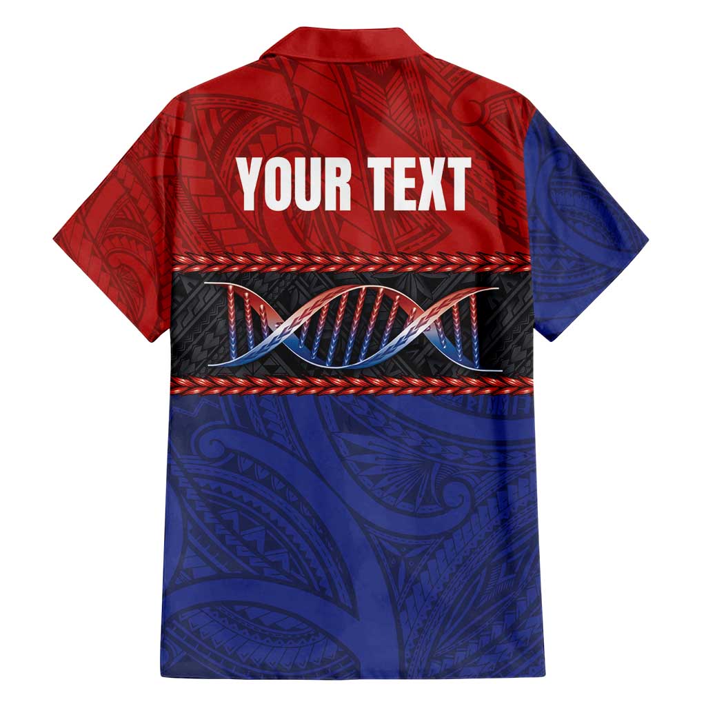 Personalised Samoan DNA-Proud of Samoa Family Matching Off Shoulder Short Dress and Hawaiian Shirt Polynesian Patterns - Polynesian Pride