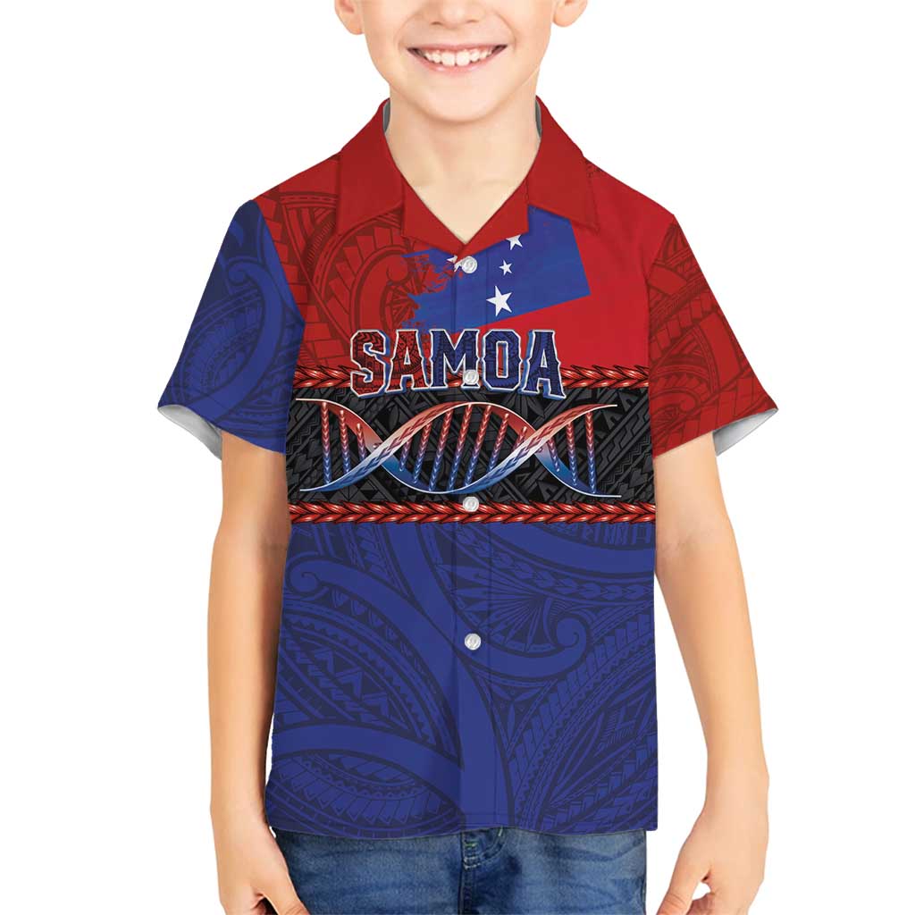 Personalised Samoan DNA-Proud of Samoa Family Matching Summer Maxi Dress and Hawaiian Shirt Polynesian Patterns - Polynesian Pride
