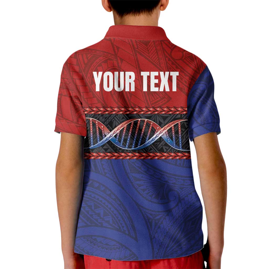Personalised Samoan DNA-Proud of Samoa Kid Polo Shirt Polynesian Patterns - Polynesian Pride