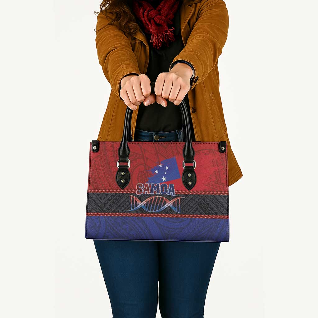 Samoan DNA-Proud of Samoa Leather Bag Polynesian Patterns - Polynesian Pride
