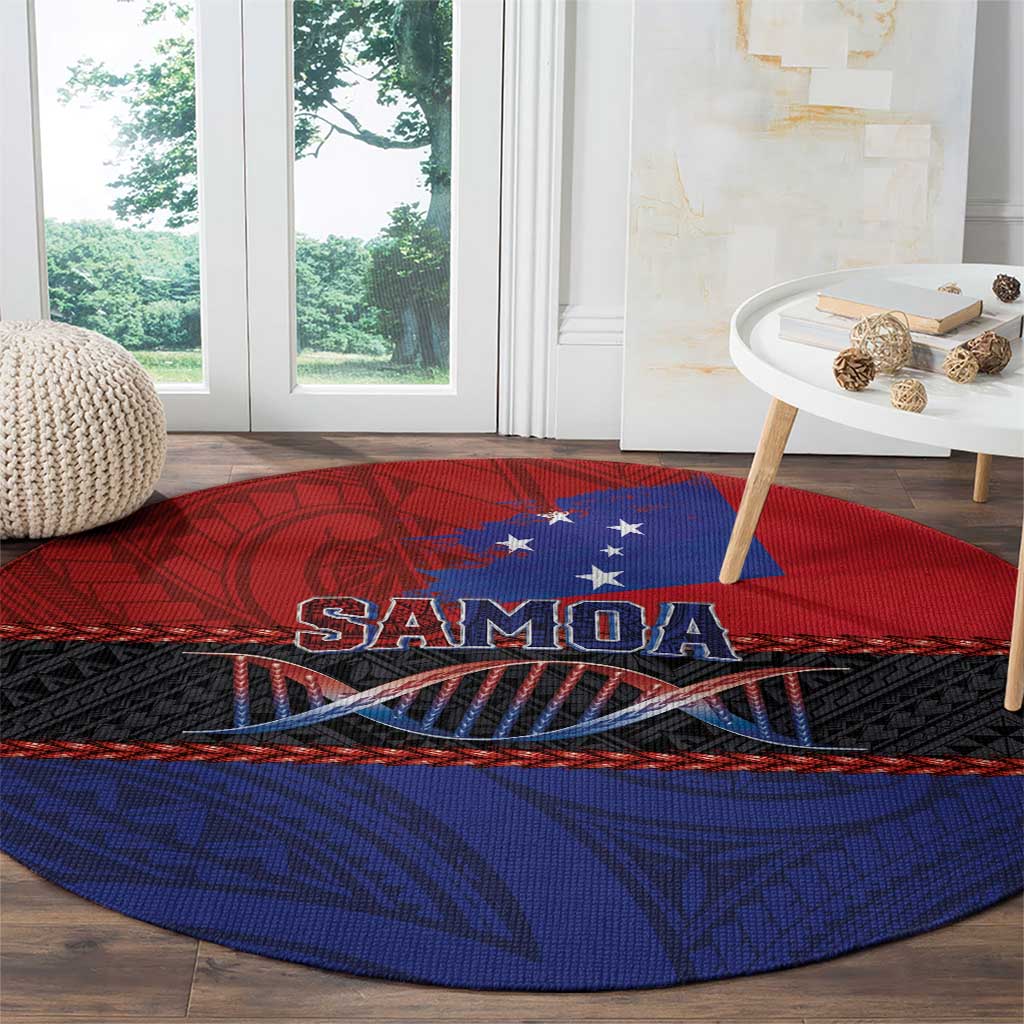 Samoan DNA-Proud of Samoa Round Carpet Polynesian Patterns - Polynesian Pride
