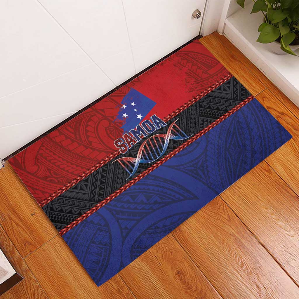 Samoan DNA-Proud of Samoa Rubber Doormat Polynesian Patterns - Polynesian Pride