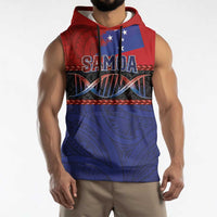 Personalised Samoan DNA-Proud of Samoa Sleeveless Hoodie Polynesian Patterns - Polynesian Pride