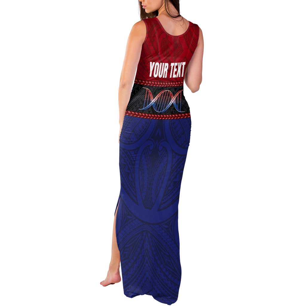 Personalised Samoan DNA-Proud of Samoa Tank Maxi Dress Polynesian Patterns - Polynesian Pride
