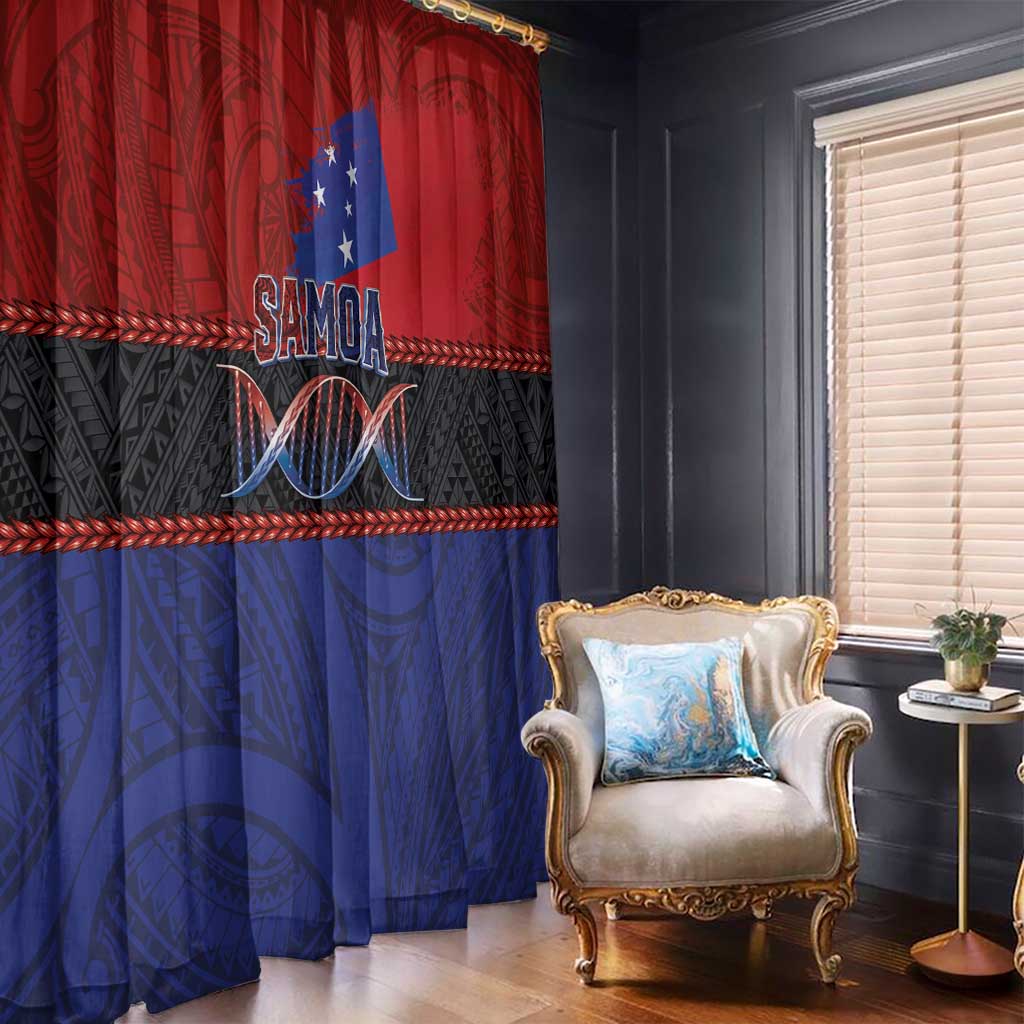 Samoan DNA-Proud of Samoa Window Curtain Polynesian Patterns - Polynesian Pride