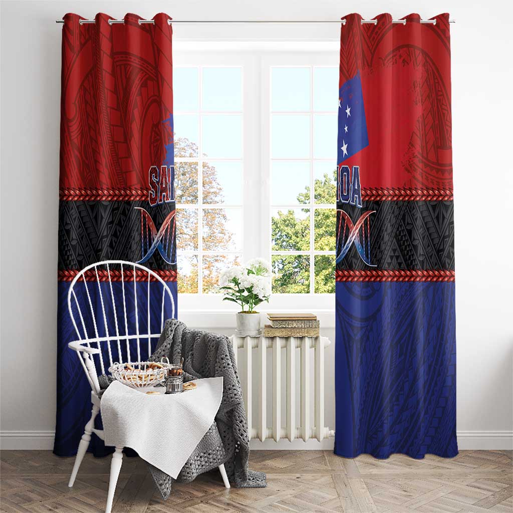 Samoan DNA-Proud of Samoa Window Curtain Polynesian Patterns - Polynesian Pride
