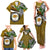 Hawaii James Campbell High School Family Matching Tank Maxi Dress and Hawaiian Shirt Kakau Pattern Gold Color Version LT03 - Polynesian Pride
