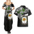 Hawaii James Campbell High School Couples Matching Summer Maxi Dress and Hawaiian Shirt Kakau Pattern Black Version LT03 - Polynesian Pride