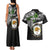 Hawaii James Campbell High School Couples Matching Tank Maxi Dress and Hawaiian Shirt Kakau Pattern Black Version LT03 - Polynesian Pride