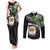Hawaii James Campbell High School Couples Matching Tank Maxi Dress and Long Sleeve Button Shirt Kakau Pattern Black Version LT03 Black - Polynesian Pride