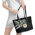 Hawaii James Campbell High School Leather Tote Bag Kakau Pattern Black Version LT03 - Polynesian Pride