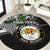 Hawaii James Campbell High School Round Carpet Kakau Pattern Black Version LT03 Black - Polynesian Pride