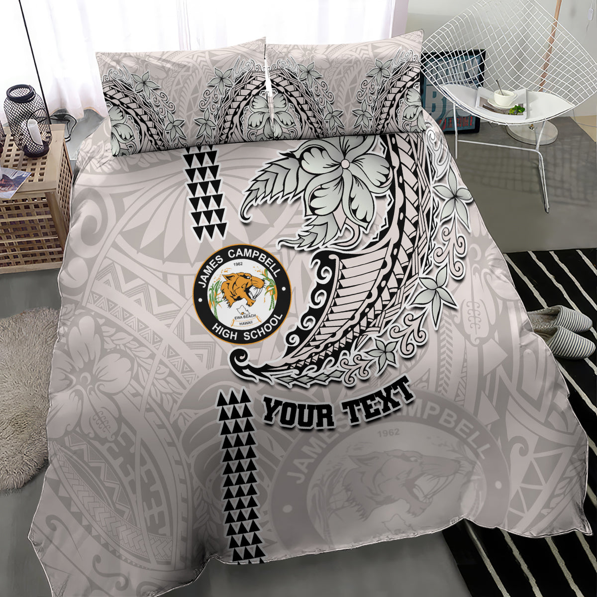 Custom Hawaii James Campbell High School Bedding Set Tribal Kakau Pattern LT03 - Polynesian Pride