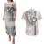 Custom Hawaii James Campbell High School Couples Matching Puletasi Dress and Hawaiian Shirt Tribal Kakau Pattern LT03 White - Polynesian Pride