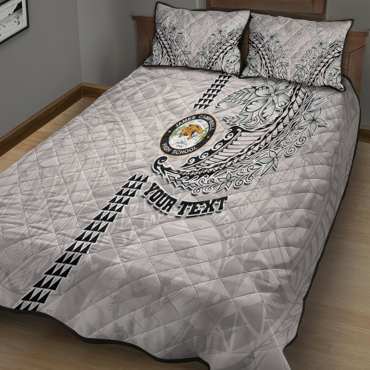 Custom Hawaii James Campbell High School Quilt Bed Set Tribal Kakau Pattern LT03 - Polynesian Pride