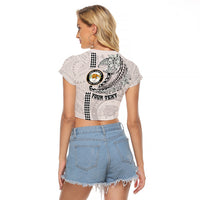 Custom Hawaii James Campbell High School Raglan Cropped T Shirt Tribal Kakau Pattern LT03 - Polynesian Pride