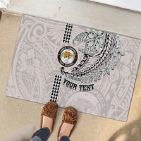 Custom Hawaii James Campbell High School Rubber Doormat Tribal Kakau Pattern LT03 - Polynesian Pride