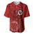 Hawaii Kahuku High & Intermediate School Baseball Jersey Tribal Kakau Pattern LT03 Red - Polynesian Pride