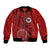 Hawaii Kahuku High & Intermediate School Bomber Jacket Tribal Kakau Pattern LT03 Unisex Red - Polynesian Pride