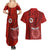 Hawaii Kahuku High & Intermediate School Couples Matching Summer Maxi Dress and Hawaiian Shirt Tribal Kakau Pattern LT03 - Polynesian Pride