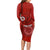 Hawaii Kahuku High & Intermediate School Long Sleeve Bodycon Dress Tribal Kakau Pattern LT03 - Polynesian Pride