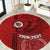 Hawaii Kahuku High & Intermediate School Round Carpet Tribal Kakau Pattern LT03 Red - Polynesian Pride