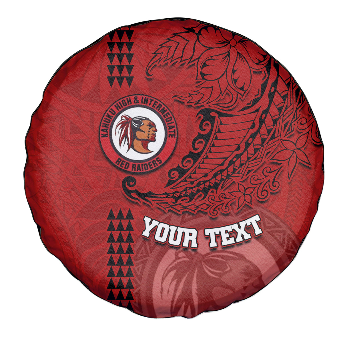 Hawaii Kahuku High & Intermediate School Spare Tire Cover Tribal Kakau Pattern LT03 - Polynesian Pride