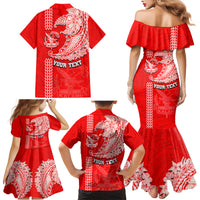 Hawaii Kalani High School Family Matching Mermaid Dress and Hawaiian Shirt Tribal Kakau Pattern LT03 - Polynesian Pride
