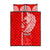 Hawaii Kalani High School Quilt Bed Set Tribal Kakau Pattern LT03 Red - Polynesian Pride