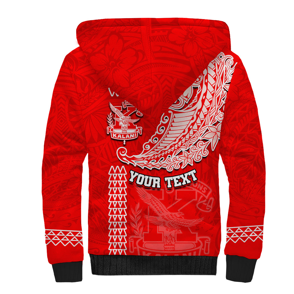Hawaii Kalani High School Sherpa Hoodie Tribal Kakau Pattern LT03 - Polynesian Pride
