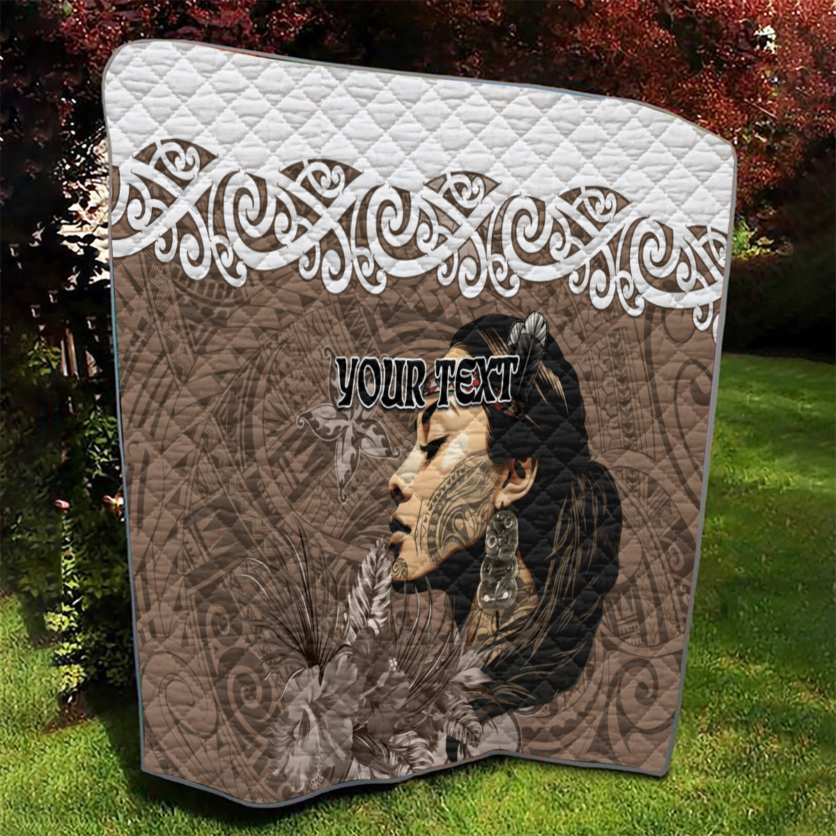 Custom New Zealand Womens Day Quilt Traditional Maori Woman Polynesian Pattern Brown Color LT03 - Polynesian Pride