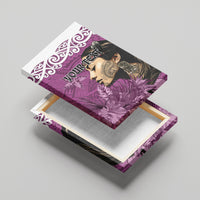 Custom New Zealand Womens Day Canvas Wall Art Traditional Maori Woman Polynesian Pattern Pink Color LT03 - Polynesian Pride