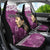 Custom New Zealand Womens Day Car Seat Cover Traditional Maori Woman Polynesian Pattern Pink Color LT03 - Polynesian Pride