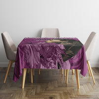 Custom New Zealand Womens Day Tablecloth Traditional Maori Woman Polynesian Pattern Pink Color LT03 - Polynesian Pride