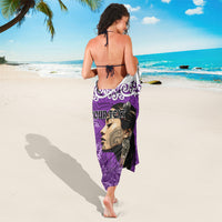 Custom New Zealand Womens Day Sarong Traditional Maori Woman Polynesian Pattern Purple Color LT03 - Polynesian Pride