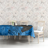 Custom New Zealand Womens Day Tablecloth Traditional Maori Woman Polynesian Pattern Blue Color LT03 - Polynesian Pride