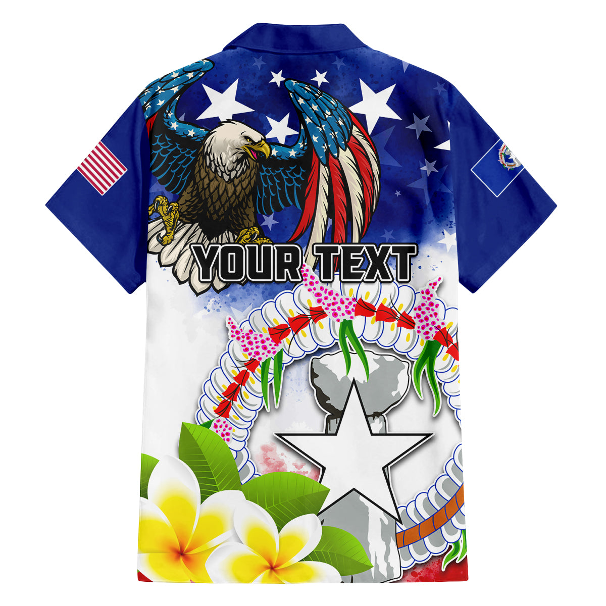 Custom Northern Mariana Islands Commonwealth Covenant Day Family Matching Off Shoulder Long Sleeve Dress and Hawaiian Shirt Plumeria Flower Splash Style LT03 - Polynesian Pride