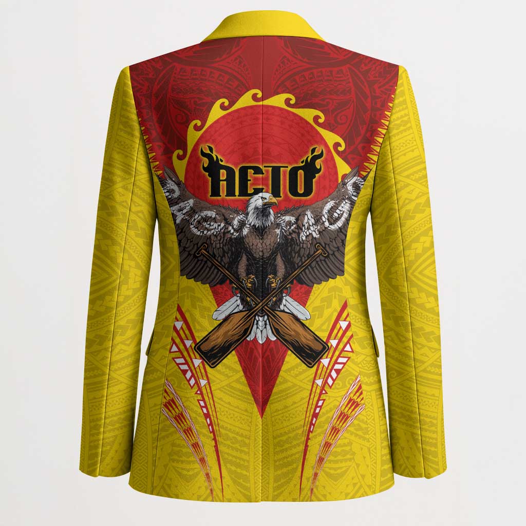 American Samoa Fautasi Race Blazer Pago Pago-Aeto Samoan Tattoo and Eagle