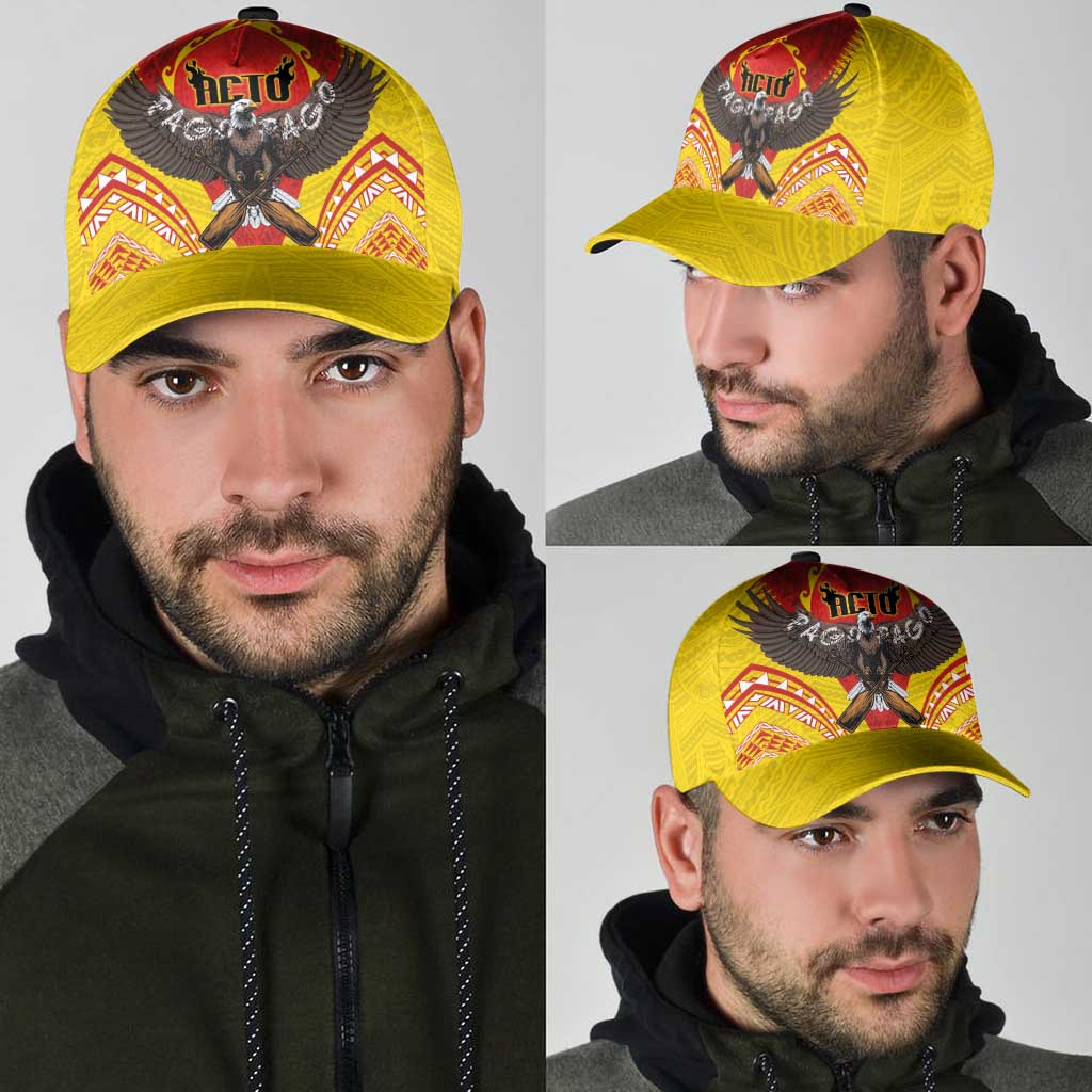 American Samoa Fautasi Race Classic Cap Pago Pago-Aeto Samoan Tattoo and Eagle
