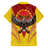 American Samoa Fautasi Race Family Matching Off The Shoulder Long Sleeve Dress and Hawaiian Shirt Pago Pago-Aeto Samoan Tattoo and Eagle LT03 - Polynesian Pride