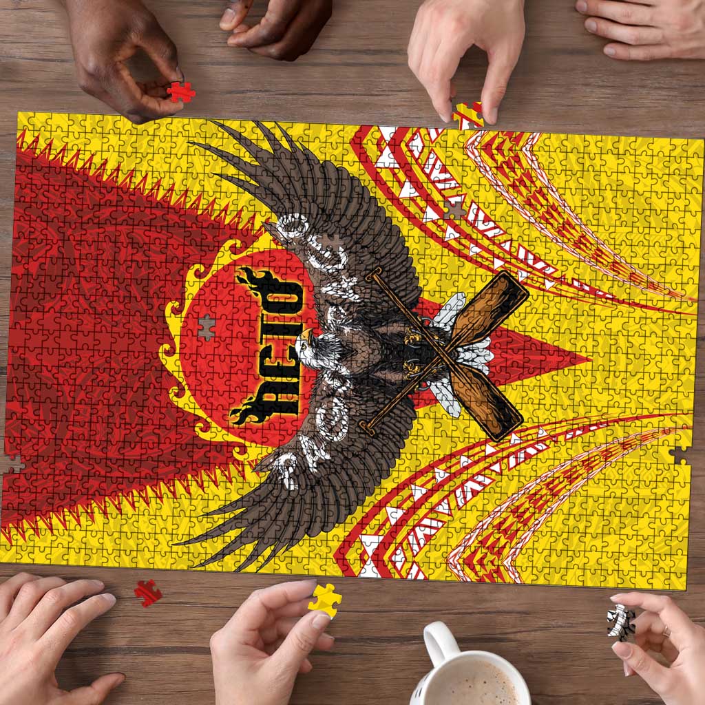 American Samoa Fautasi Race Puzzle Pago Pago-Aeto Samoan Tattoo and Eagle LT03 - Polynesian Pride
