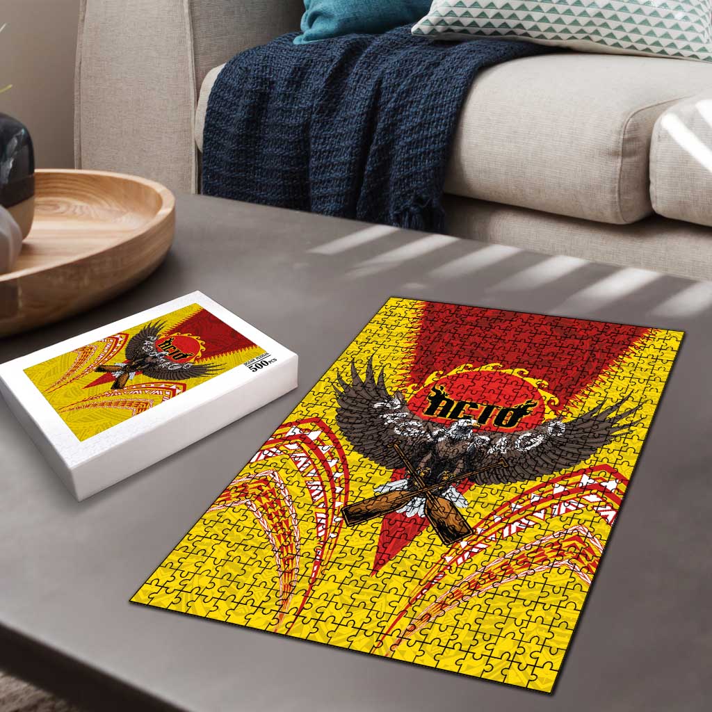 American Samoa Fautasi Race Puzzle Pago Pago-Aeto Samoan Tattoo and Eagle LT03 - Polynesian Pride
