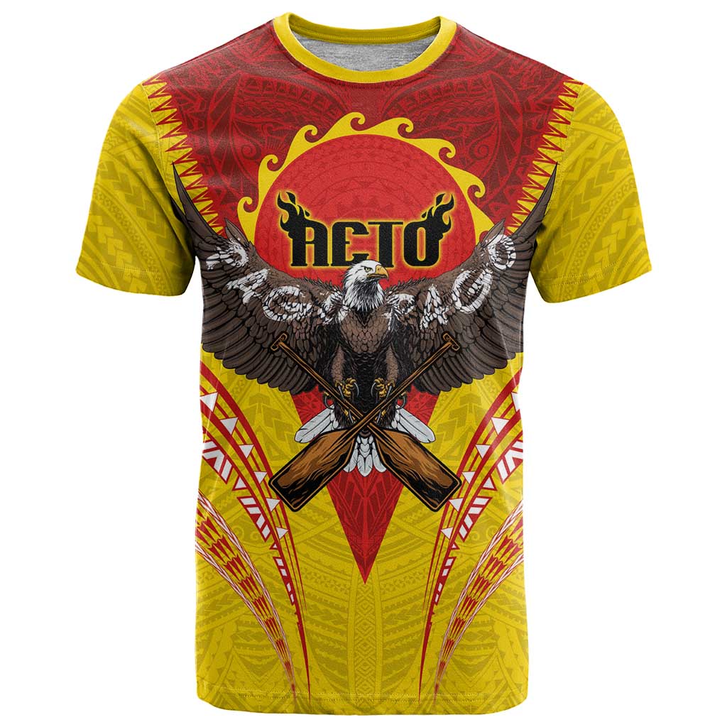 American Samoa Fautasi Race T Shirt Pago Pago-Aeto Samoan Tattoo and Eagle
