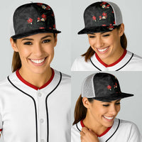 Hawaiian Taro Leaves-Hibiscus and Plumeria Baseball Net Cap Floral Tribal Tattoo Motif LT03 - Polynesian Pride