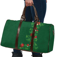Hawaiian Taro Leaves-Hibiscus and Plumeria Travel Bag Polynesian Art-Kakau Tattoo Green