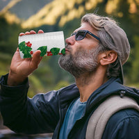 Hawaiian Taro Leaves-Hibiscus and Plumeria 4 in 1 Can Cooler Tumbler Polynesian Art-Kakau Tattoo White