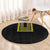 Philippines Polynesian Jasmine Pattern Round Carpet With Barong Tagalog Black Style