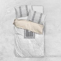 Philippines Polynesian Jasmine Pattern Bedding Set With Barong Tagalog White Style